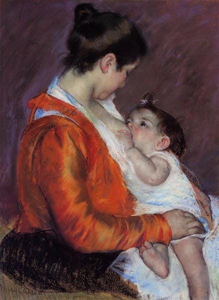 Louise Nursing Her Child, 1898 - Mary Cassatt - WikiArt.org