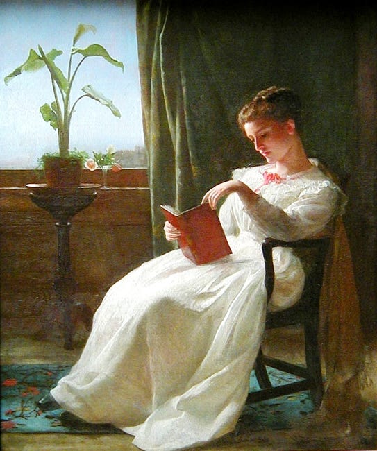George Cochran Lambdin - Girl Reading — St. Johnsbury Athenaeum