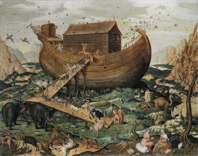 "Noah's Ark On Mount Ararat" by Simon de Myle (1570) via Wikimedia Commons