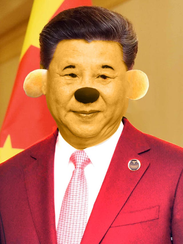 This image of Xi Jiping as Winnie the Pooh is illegal in mainland China :  r/pics