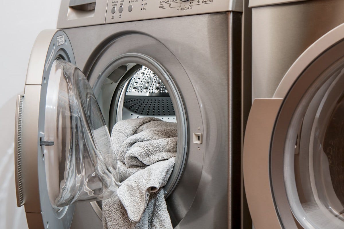 washing machine, laundry, clothes dryer, major appliance, laundry room, home appliance, washing, room, dry cleaning, architecture, arch