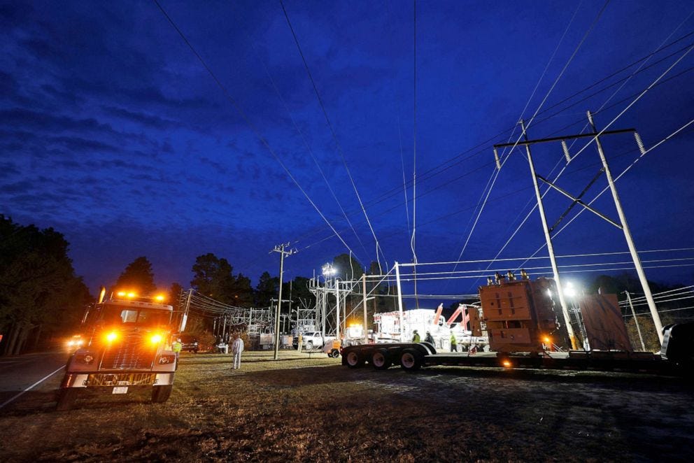 Attacks, plots similar to sabotage of North Carolina power grid have  threatened infrastructure nationwide - ABC News