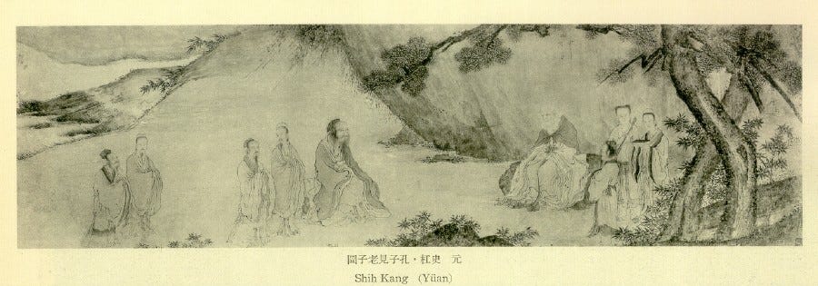Confucius meets Laozi, Shih Kang, Yuan dynasty