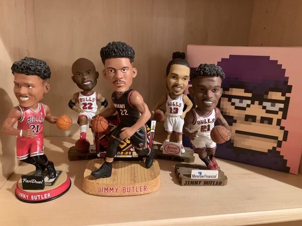 My good luck shelf (Feat. Jimmy Buckets x3, Taj Gibson, Joakim Noah and my Kong) 