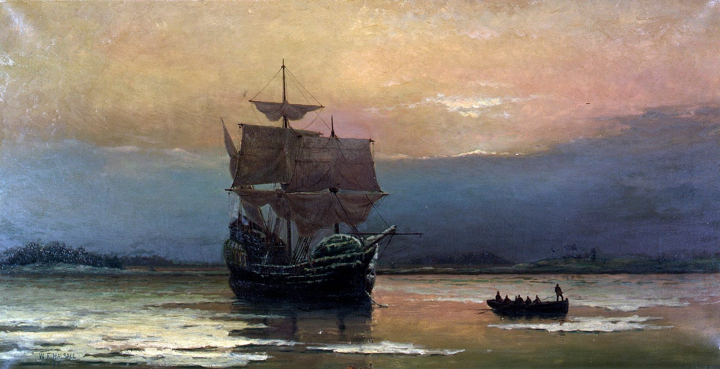 Mayflower in Plymouth Harbor