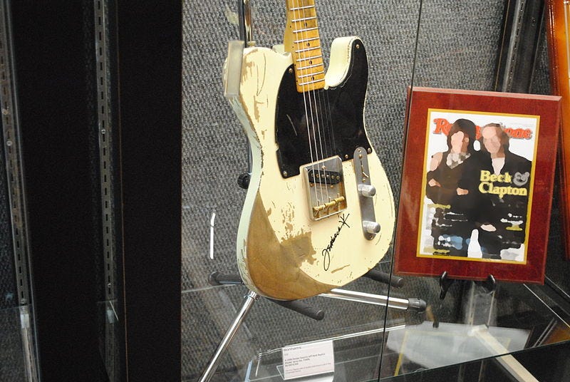 File:2006 Fender Esquire Jeff Beck Replica Model, Serial No. YS409, Custom Shop Tribute Series, body (Bonhams auction 19226, lot 117).jpg