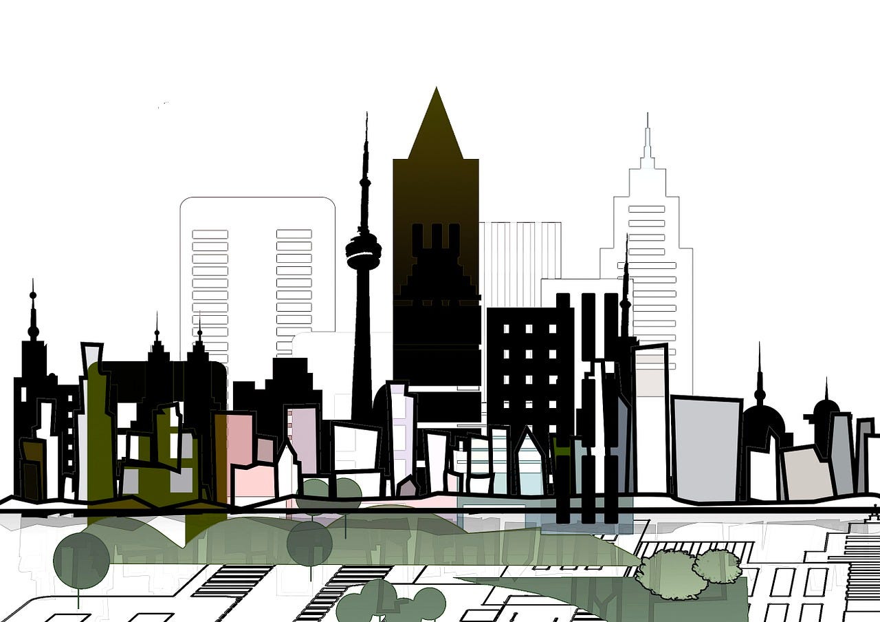 cartoon cityscape