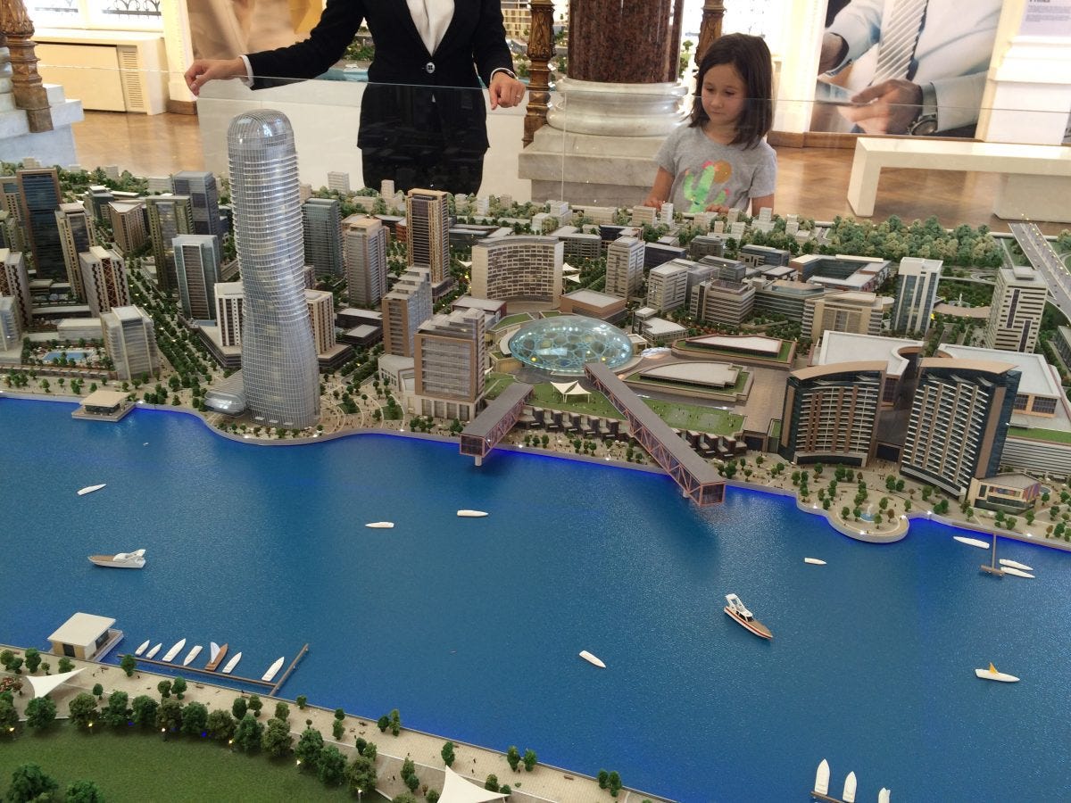 Scale model of the Belgrade Waterfront project. Image: Wade Shepard. 