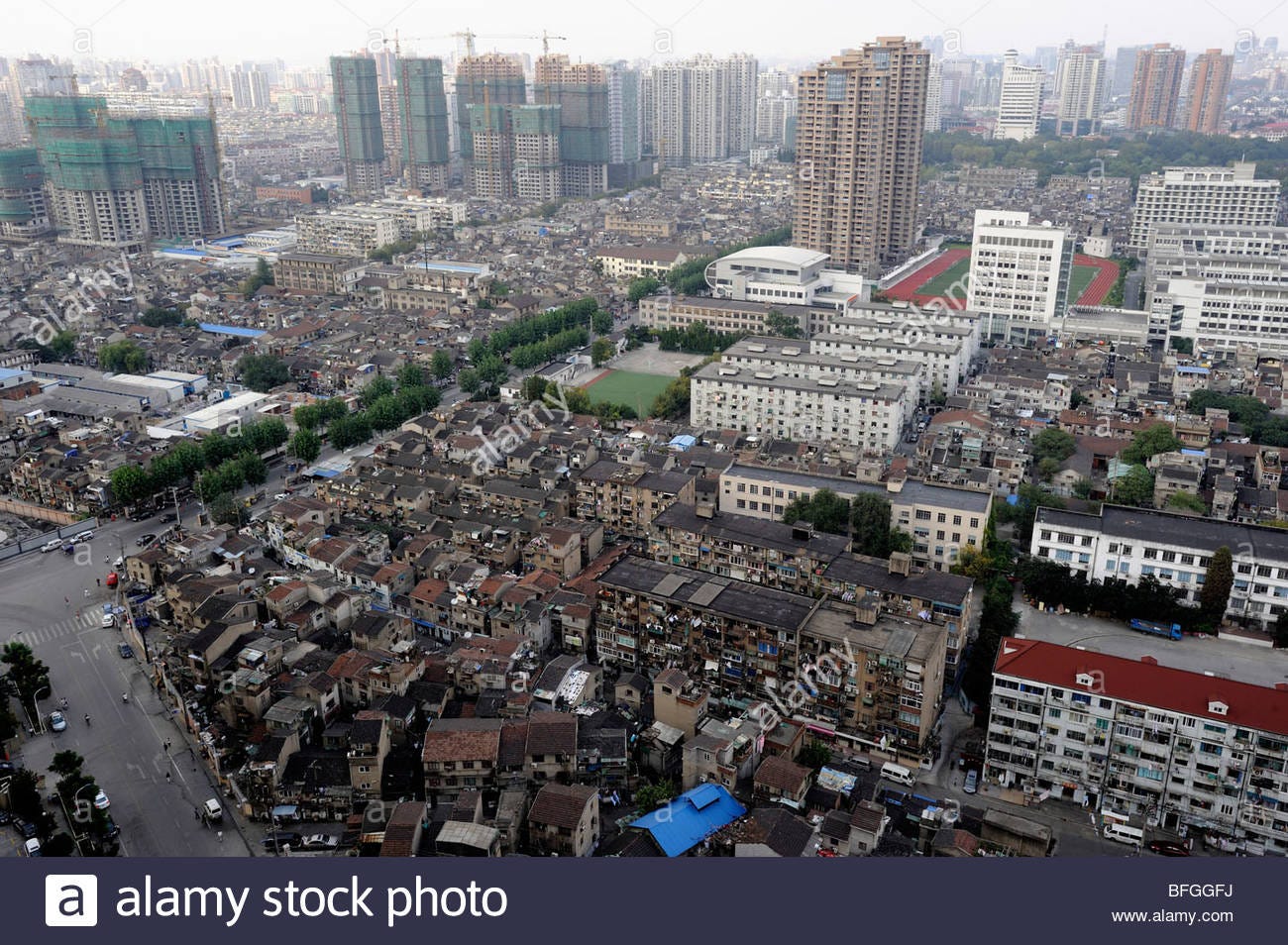 China Shanghai Chinese City View Overlook Real Estate Property Stock Photo  - Alamy