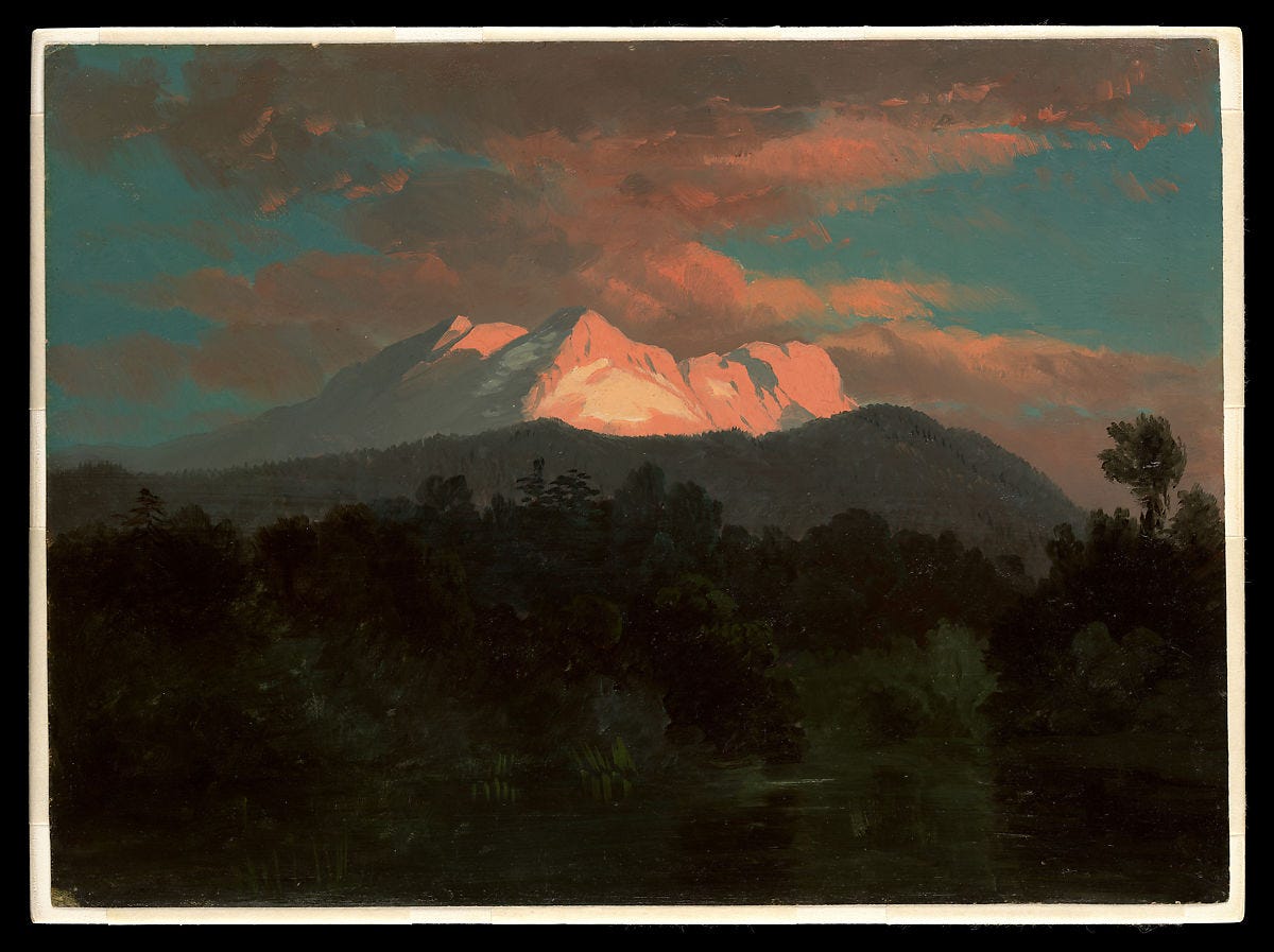 Mountain Range, James M. Hart (1828–1901), Oil on wove paper, American 