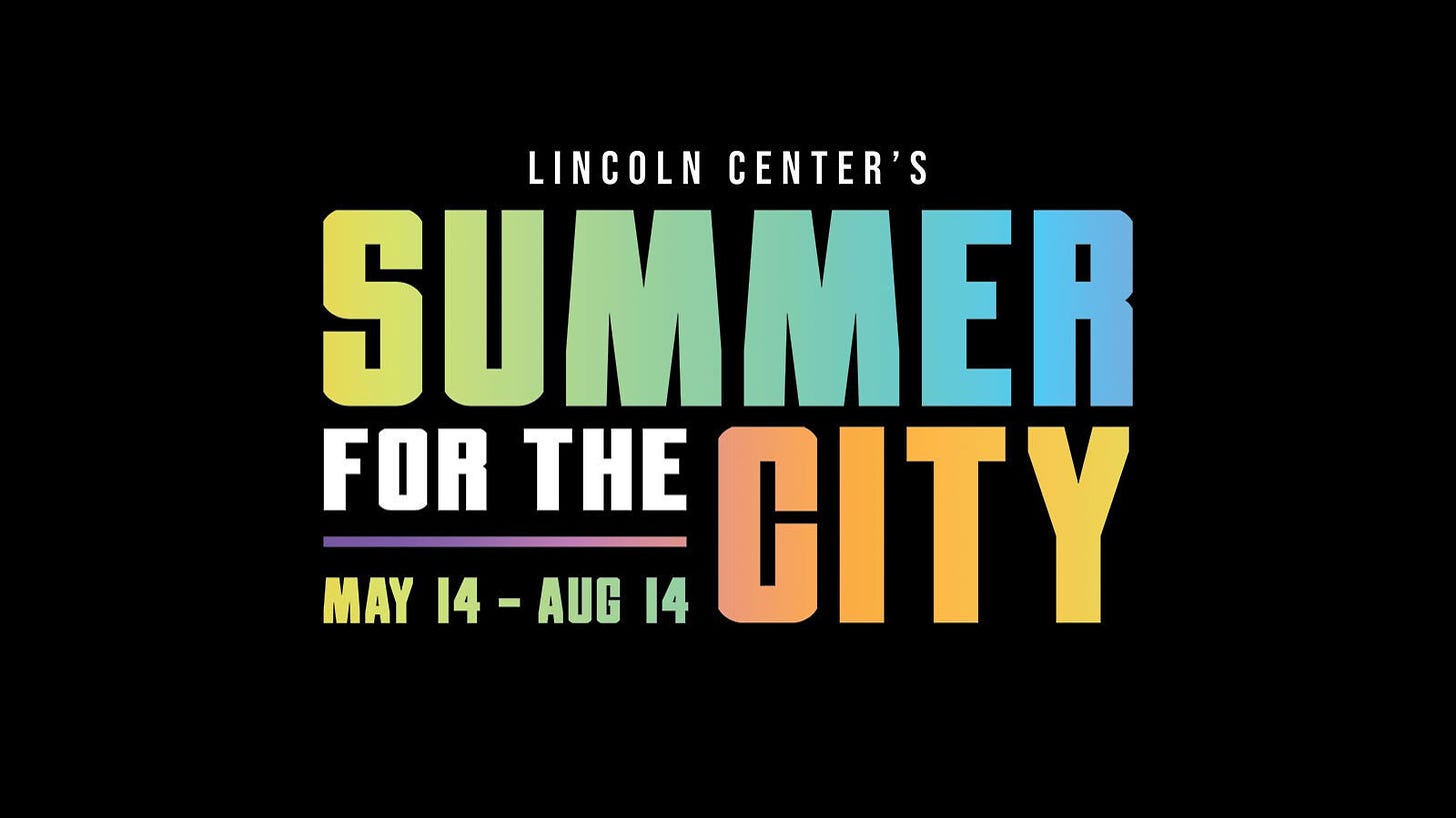 The logo for Lincoln Center's Summer for the City Festival.