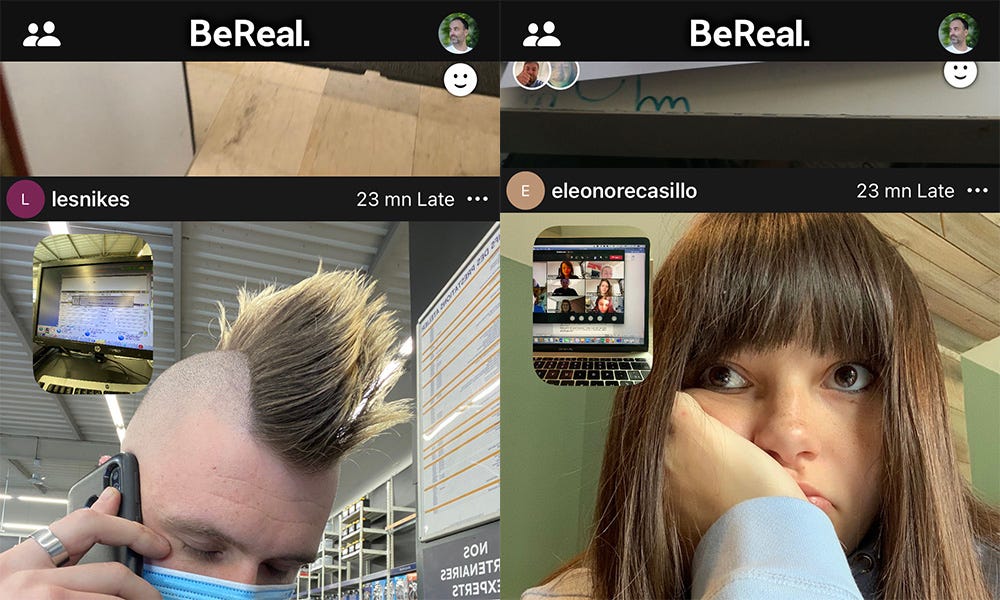 BeReal, le mini réseau social rigolo et spontané - Berthine