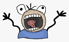 Cartoon Drawing Of Fear And Panic, HD Png Download - kindpng