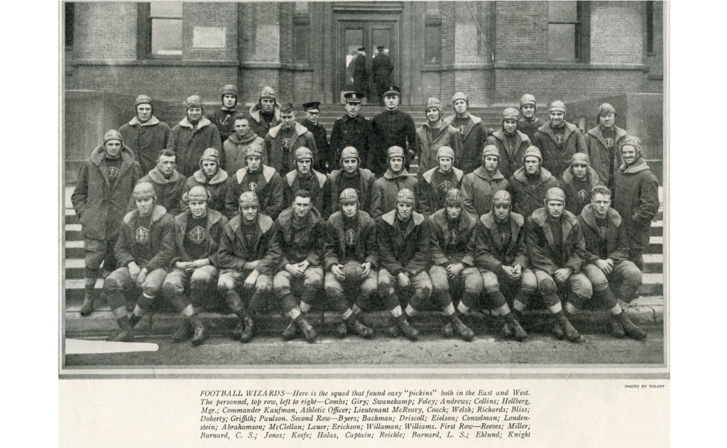 1918 Great Lakes Team Picture With Players Identified