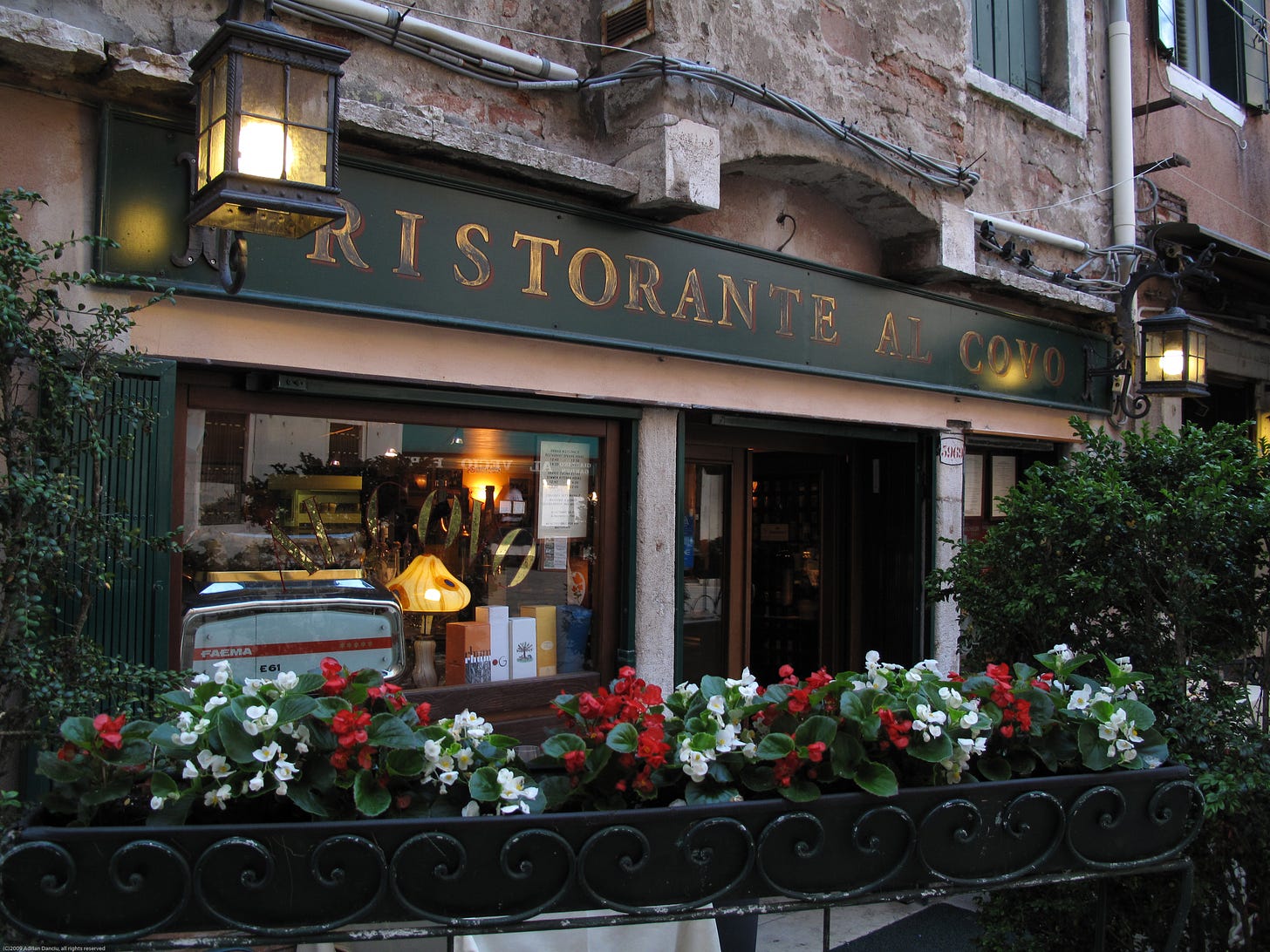 Al Covo ristorante in Venice Italy.