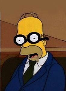 Homer is sleeping with glasses in a jury | Homer simpson, Maggie simpson,  Simpsons art