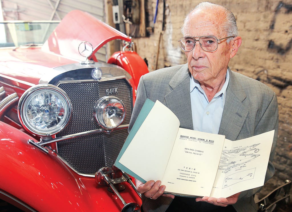 Óscar Fernández, el creador del Autódromo Hermanos Rodríguez