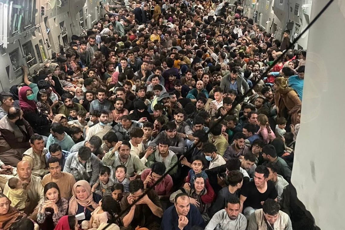 Afghanistan evacuation: More than 600 Afghans cram into U.S. transport  flight - The Washington Post