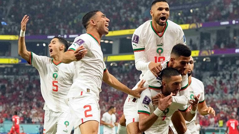 World Cup 2022 - Canada 1-2 Morocco: North Africans top Group F to reach  last 16 for first time in 36 years | Football News | Sky Sports