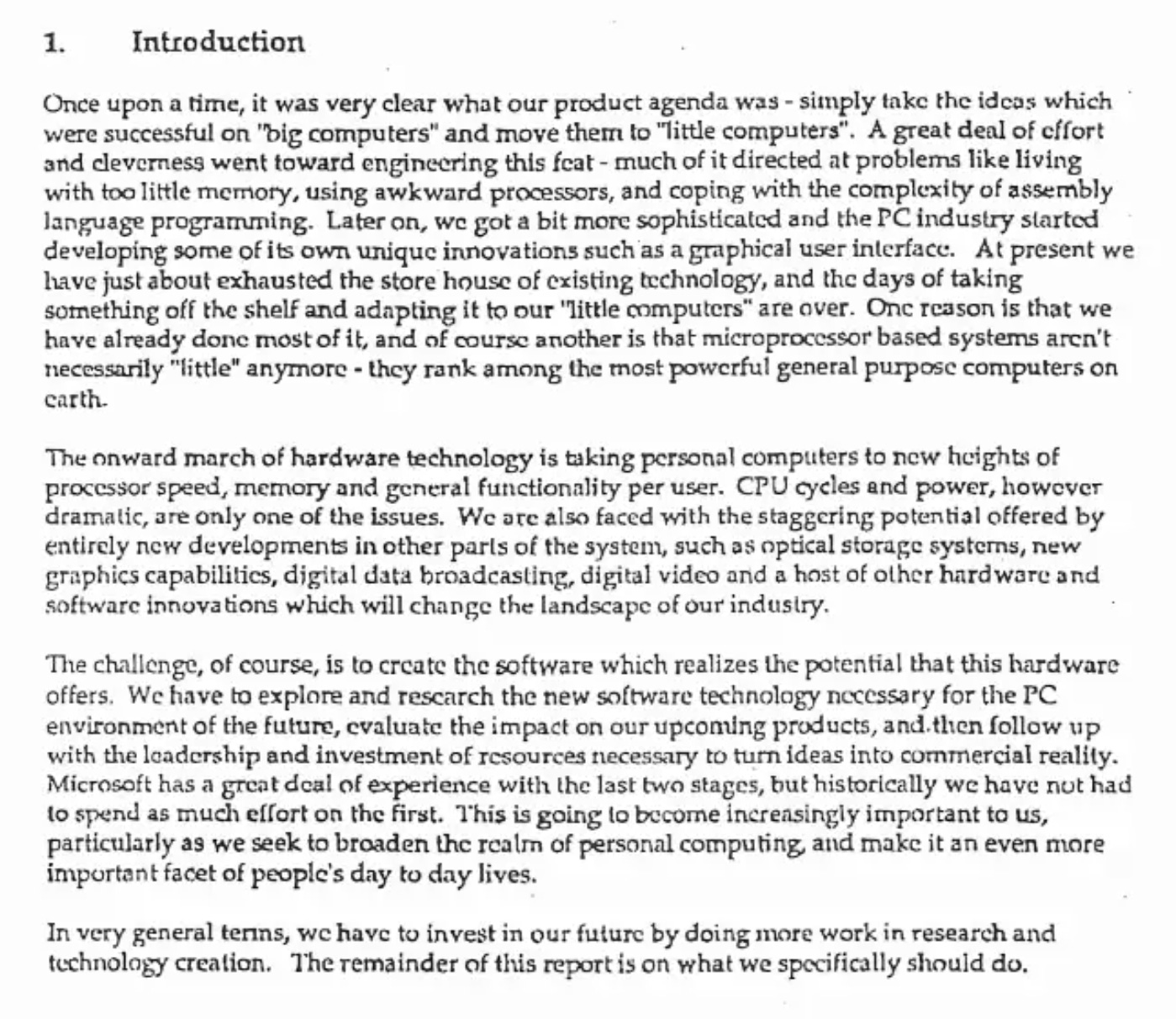 Introduction section of the memo as posted.