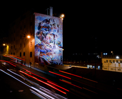 Pichiavo mural by night