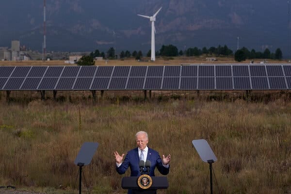 President Joe Biden spoke at the Flatirons campus of the National Renewable Energy Laboratory in 2021. 