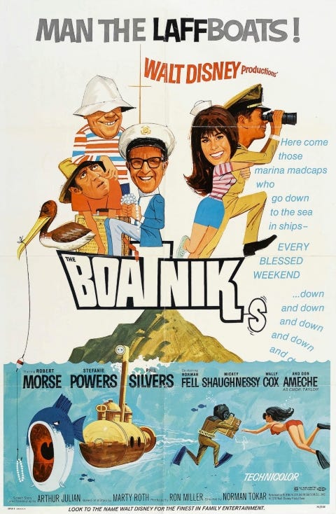 Original theatrical release poster for Walt Disney's The Boatniks