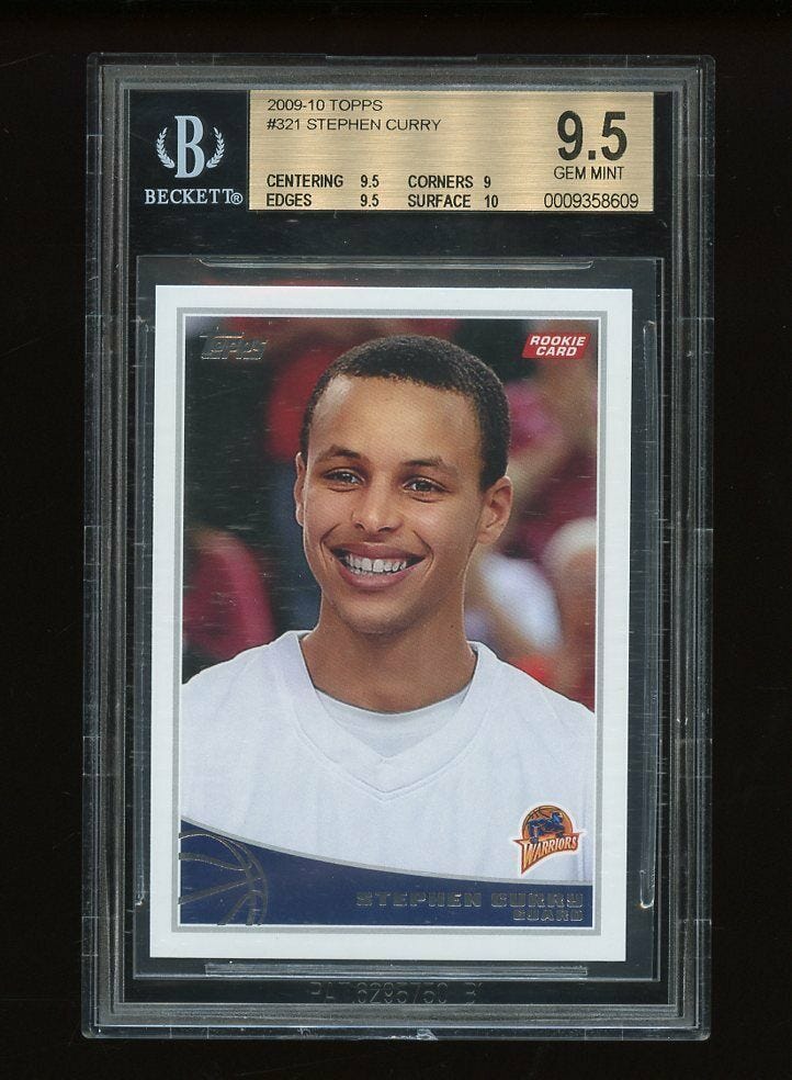 Image 1 - 2009-10-Topps-321-Stephen-Curry-BGS-9-5-GEM-MINT