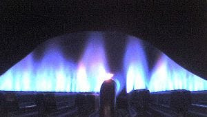 English: Natural gas burning