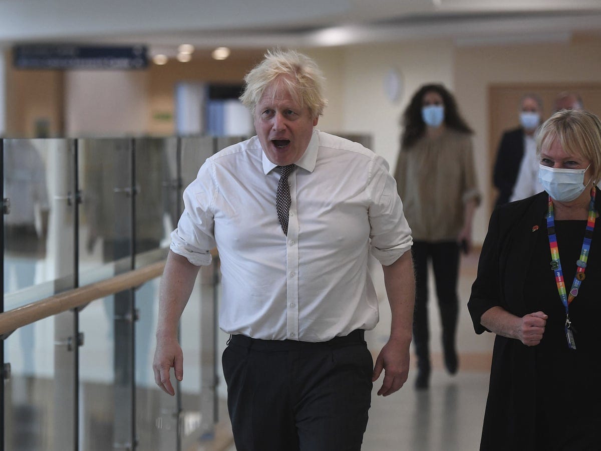 Boris Johnson seen maskless in hospital as cases among MPs rise | Boris  Johnson | The Guardian