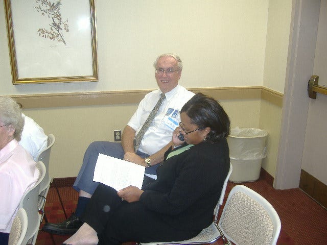 Two of our County Council representatives, David MacLeod and Sheree Sample-Hughes (on phone).