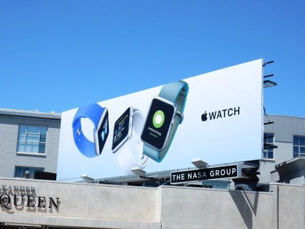 Second wave of billboards for Apple Watch... | Apple watch ...