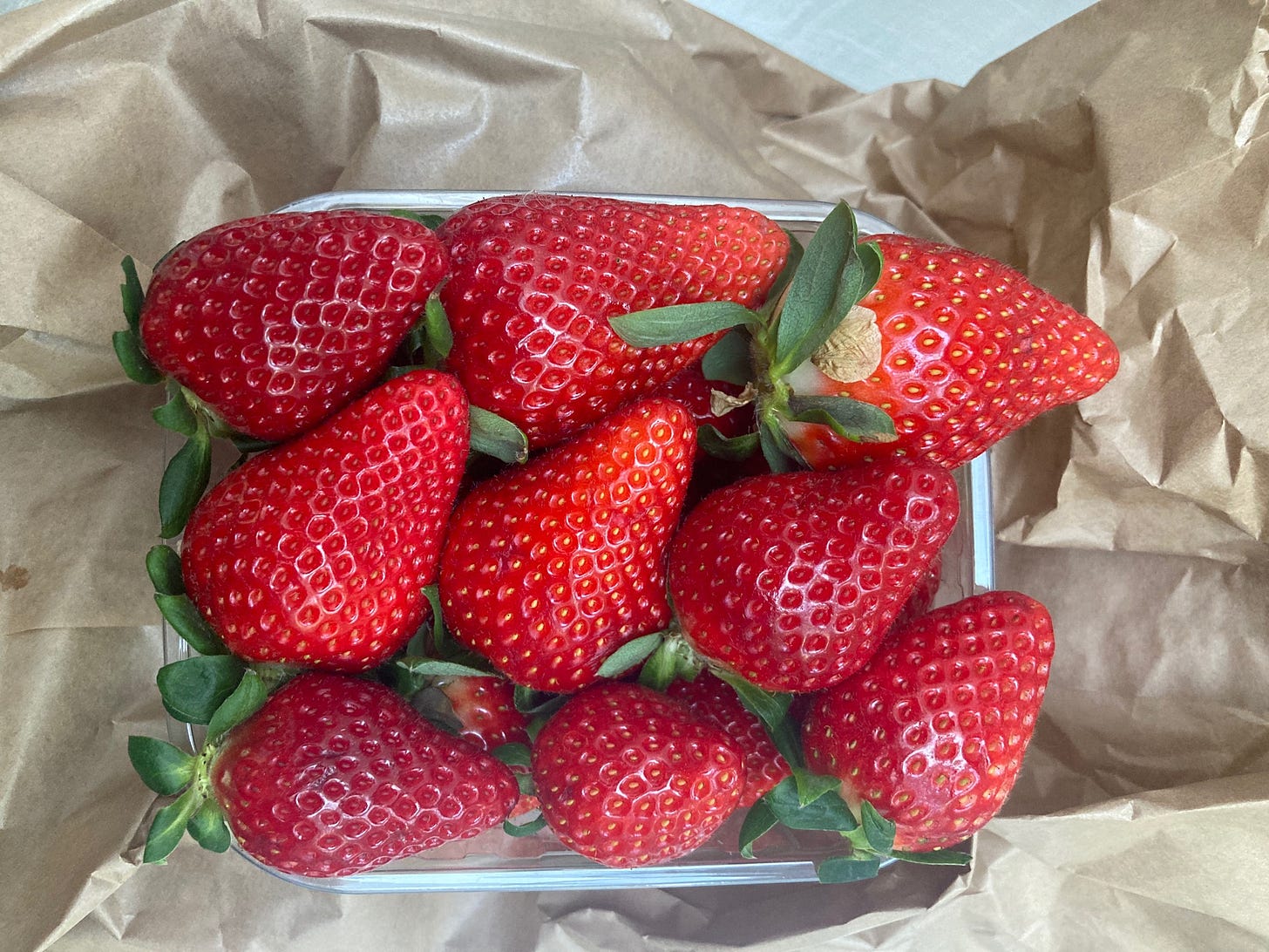 A punnet of strawberries