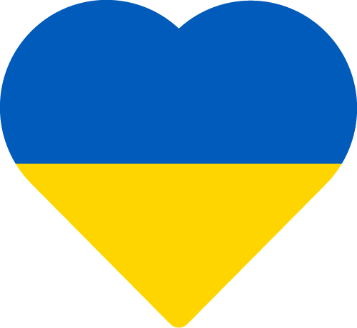 Vector Country Flag of Ukraine - Heart | Vector World Flags