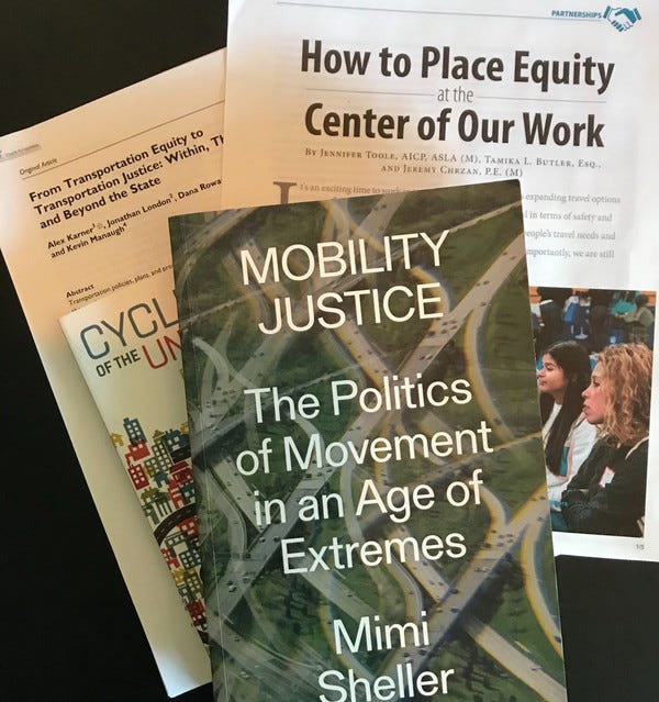 A syllabi list on transportation, race and equity. 