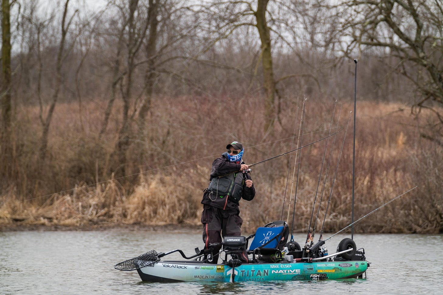  KBF National Champion, Mike Elsea, sets the hook on yet another Summit Lake Largemouth. 