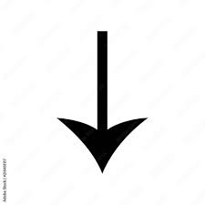 Down arrow icon vector icon. Simple element illustration. Down arrow symbol  design. Can be used for web and mobile. Stock Vector | Adobe Stock