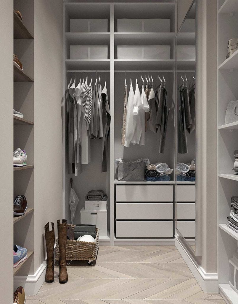Decluttering your closet for happiness