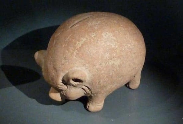 Majapahit Piggy Bank de alrededor del siglo XV 