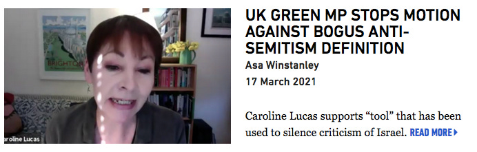 UK Green MP stops motion against bogus anti-Semitism definition