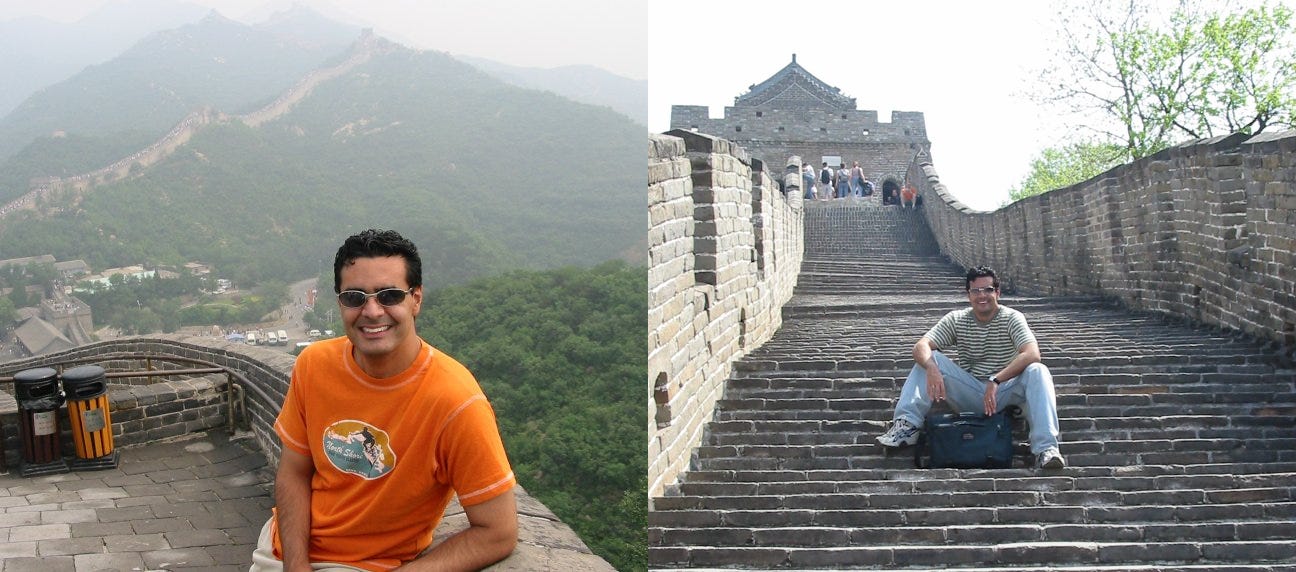 Mark at the Great Wall of China