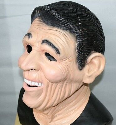 Ronald Reagan Mask Dead Ex Presidents Latex Halloween Fancy Dress Point  Break | eBay