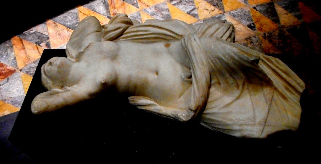"Hermaphroditus" - white marble from Pompeii, house of Oct… | Flickr