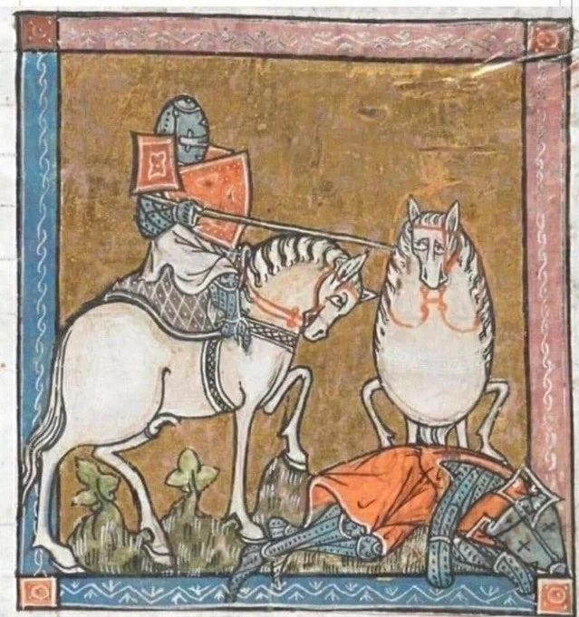Dorsa Amir on Twitter: &quot;Patron: So one of the horses will be drawn from the  side and the other will be from the front. Medieval artist: From the..  front? Patron: Right. You