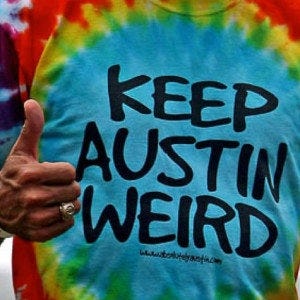 a shirt that says keep austin weird