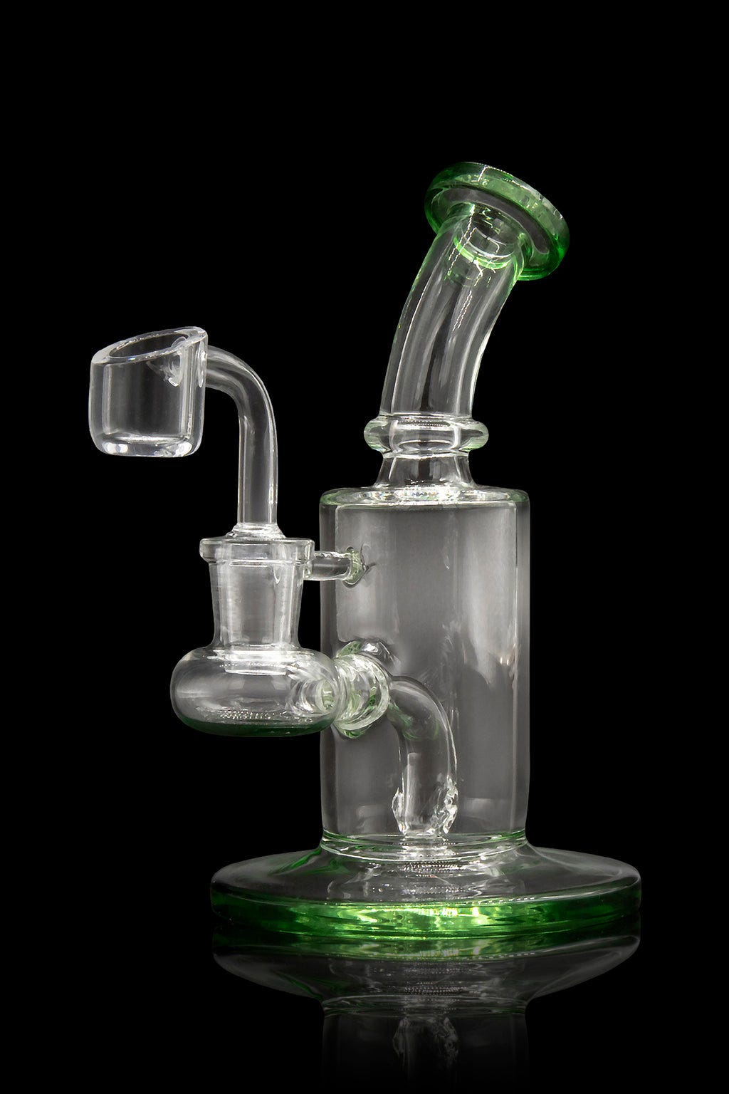 Green Meanie" Dab Rig with Color Base and Mouthpiece