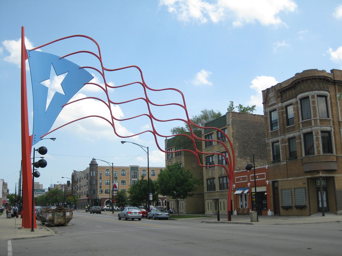 File:Puerto Rican metal flag at Division Street, Humboldt Park, Chicago,  US.jpg - Wikimedia Commons