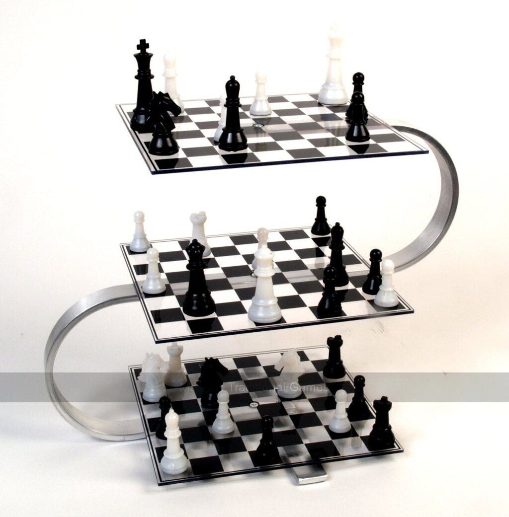 Strato 3D Multilevel Chess Set | 3 Tier Chess