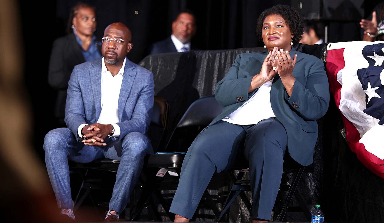 Stacey Abrams & Raphael Warnock -- Is Abrams Dragging Down Warnock in  Georgia? | National Review