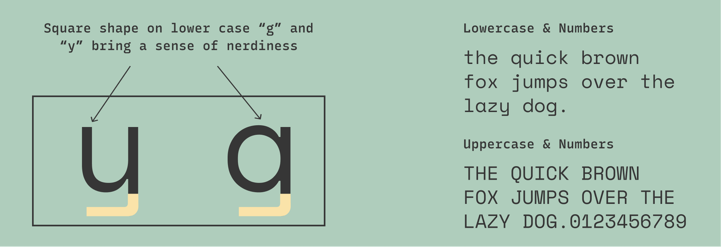 Font details for space mono.